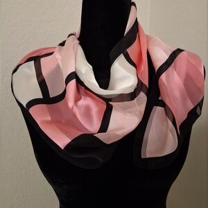 Geometric Designed UNBRANDED 100% Silk Oblong Scarf